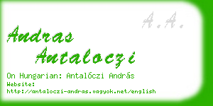 andras antaloczi business card